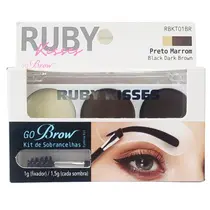 Ruby Kisses Go Brow Eyebrow Kit - Black Dark Brown