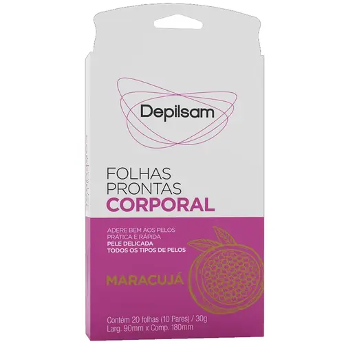 Depilsam Folhas Prontas Corporal 10 Pares - Maracujá