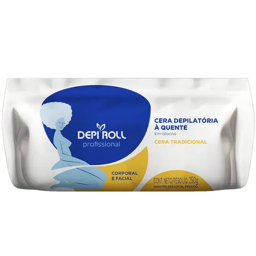 DepiRoll Cera Depilatória à Quente em Blocos 250g - Tradicional