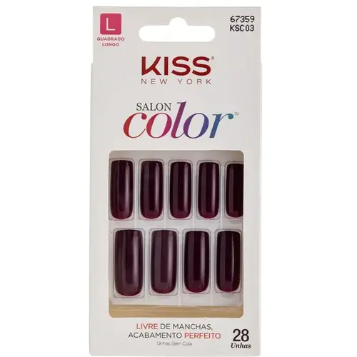 Kiss New York Salon Color Unhas Postiças Ref. KSC03-BR