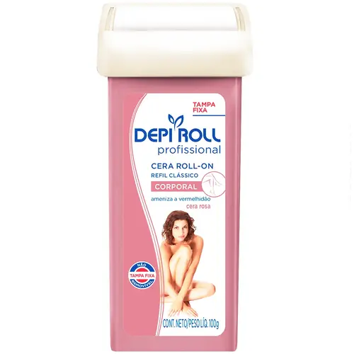 Depiroll Cera Roll-On Corporal Refil 100g - Rosa