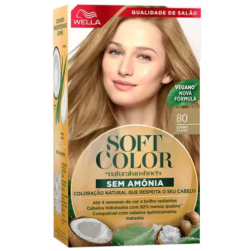 Wella Kit Soft Color Natural Instincts - 80 Louro Claro