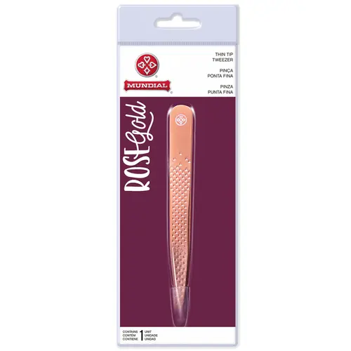 Mundial Rose Gold Pinça Ponta Fina - BC-513