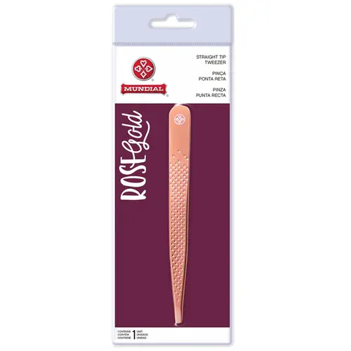 Mundial Rose Gold Pinça Ponta Reta - BC-512