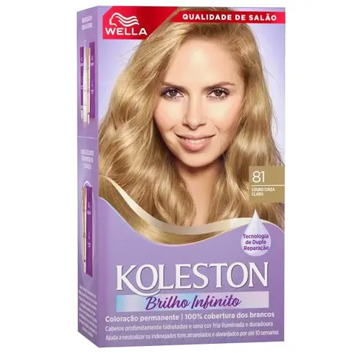 Koleston Kit Coloração Creme - 81 Louro Cinza Claro