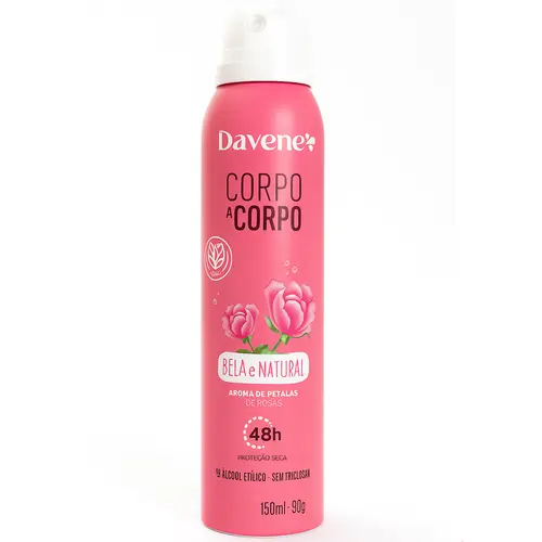 Davene Corpo a Corpo Desodorante Antiperspirante 150ml - Bela e Natural