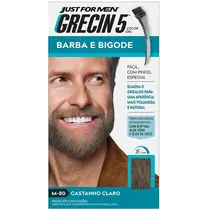 Grecin 5 Color Gel Barba e Bigode 28g - M-80 Castanho Claro