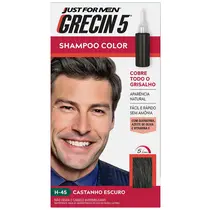 Grecin 5 Shampoo Color 60ml - H-45 Castanho Escuro