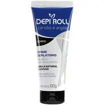 DepiRoll Creme Depilatório Corporal 100g - Carvão e Argila