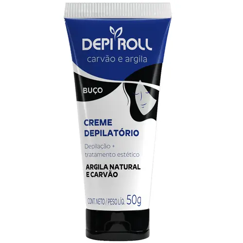 DepiRoll Creme Depilatório Buço 50g - Argila Natural e Carvão