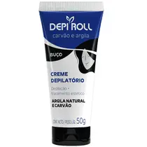 DepiRoll Creme Depilatório Buço 50g - Argila Natural e Carvão