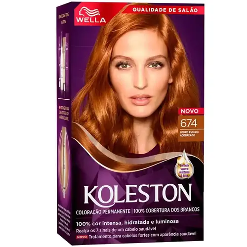 Koleston Kit Coloração Creme - 674 Chocolate Acobreado