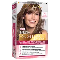 Loreal Imédia Excellence Kit Tintura - 7.1 Louro Acinzentado