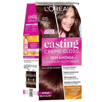 Loreal Casting Creme Gloss Coloração - 415 Chocolate Glacê