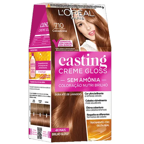 Loreal Casting Creme Gloss Coloração - 710 Cocadinha