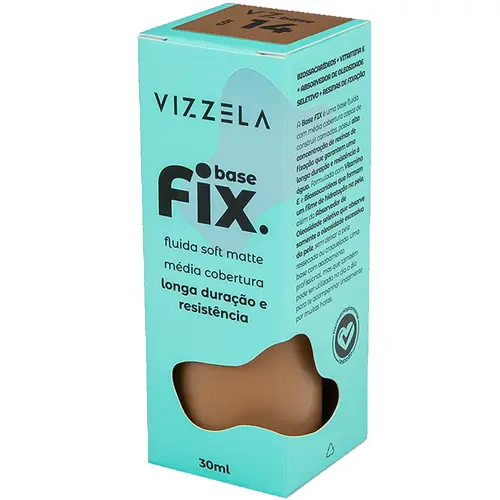 Vizzela Fix Base Líquida 30ml - Cor 14