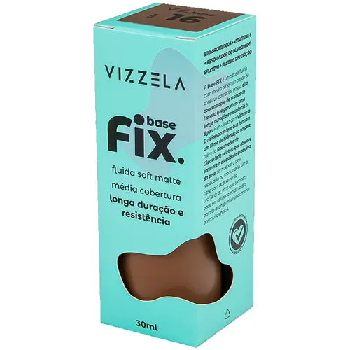Vizzela Fix Base Líquida 30ml - Cor 16
