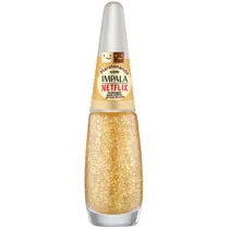 Impala Maratonando com Netflix Esmalte Glitter Flocado 7,5ml - Aclamado pela Crítica