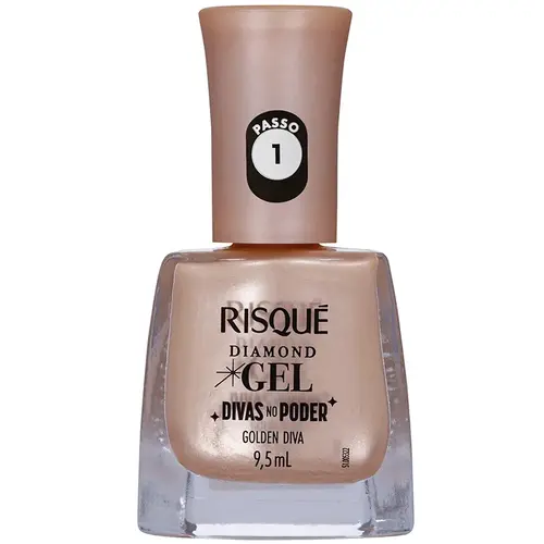 Risqué Diamond Gel Divas no Poder 9,5ml - Golden Diva