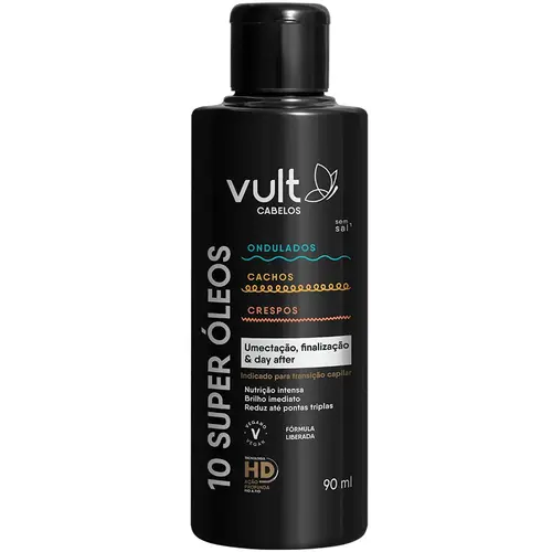 Vult Cabelos 10 Super Óleos 90ml - Ondulados, Cacheados e Crespos