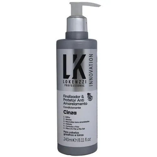 Lokenzzi Finalizador & Protetor Anti Amarelamento 240ml - Cinza