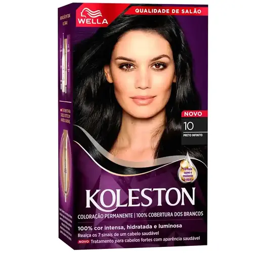 Koleston Kit Coloração Creme - 10 Preto Infinito