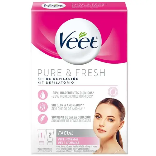 Veet Pure & Fresh Kit Depilatório Facial
