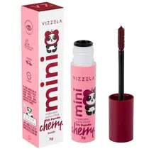Vizzela No Panda Mini Máscara Para Cílios 3g - Cherry Bordô