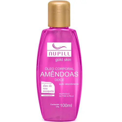 Nupill Óleo Corporal Amêndoas Doce 100ml - Rosa Mosqueta