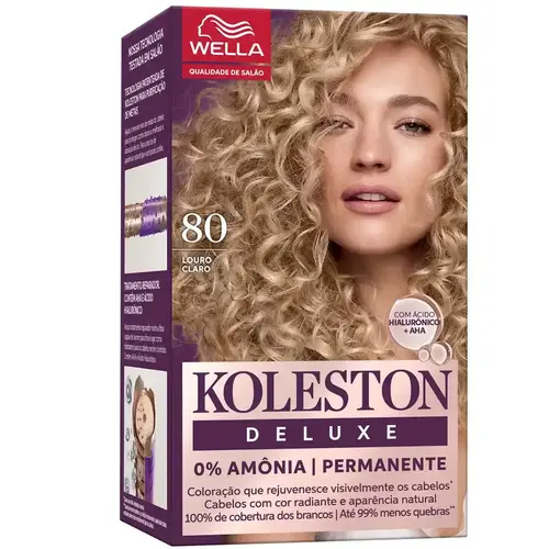 Koleston Deluxe Kit Coloração Permanente - 80 Louro Claro