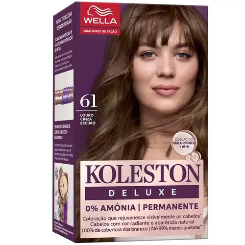 Koleston Deluxe Kit Coloração Permanente - 61 Louro Cinza Escuro