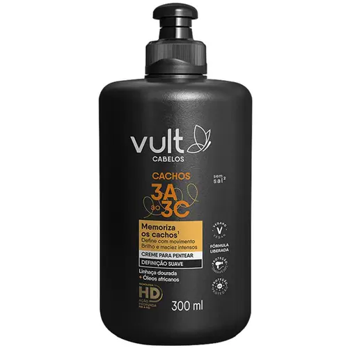 Vult Cabelos Cachos Creme de Pentear 300ml - Definição Suave