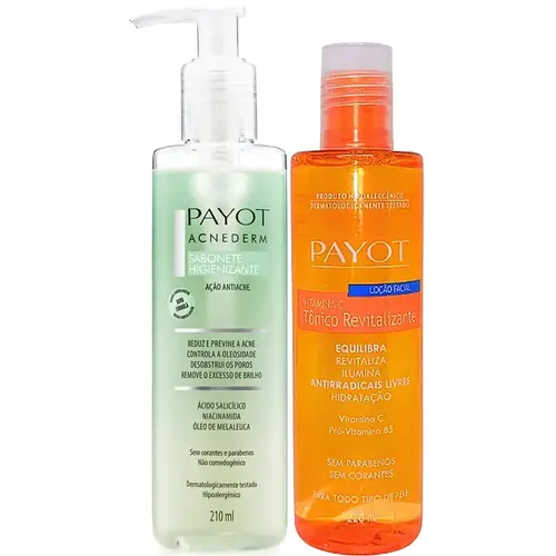 Payot Kit Sabonete Acnederm + Tônico Revitalizante Vitamina C