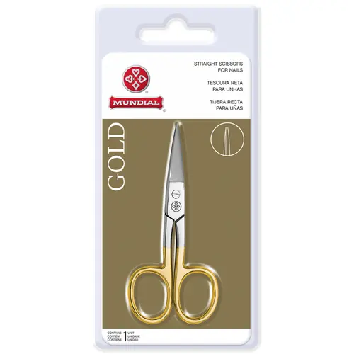 Mundial Gold Tesoura Reta de Unha - BC-331