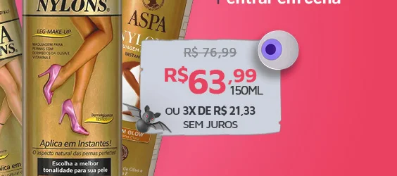 Aspa Nylons Maquiagem para Pernas