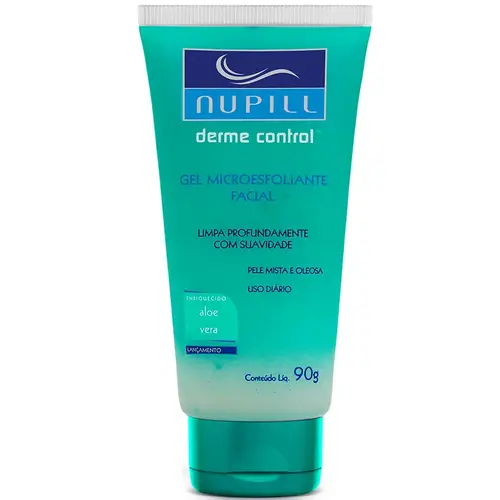 Nupill Sabonete Derme Control Gel Microesfoliante Facial Pele Mista e Oleosa 90g