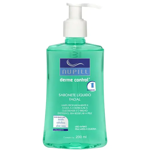 Nupill Sabonete Líquido Facial Derme Control 200ml