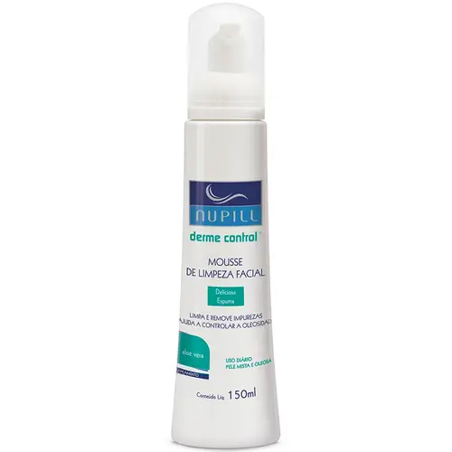Nupill Mousse de Limpeza Facial Derme Control 150ml
