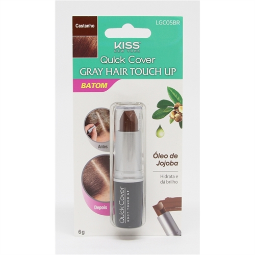 Kiss New York Quick Cover Batom Capilar Castanho 6g