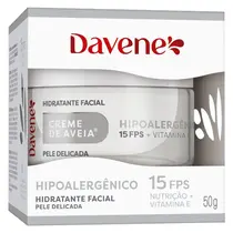 Davene Hidratante Facial Creme de Aveia 50g - Hipoalergênico