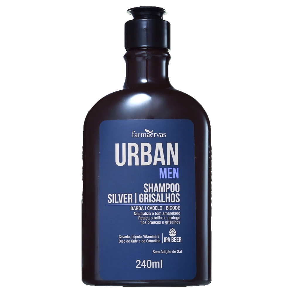 Farmaervas Urban Men Shampoo Silver Grisalhos 240ml