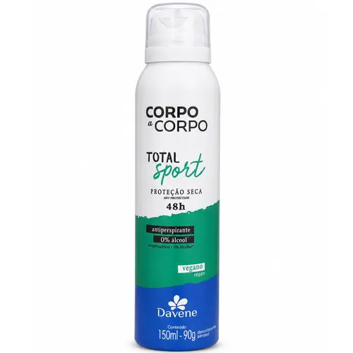 Davene Corpo a Corpo Desodorante Antiperspirante 150ml - Total Sport