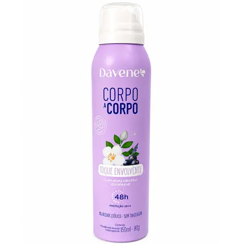 Davene Corpo a Corpo Desodorante Antiperspirante 150ml - Toque Envolvente