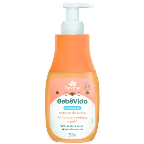 Davene Bebê Vida Sabonete Liquido 200ml - Extrato de Aveia