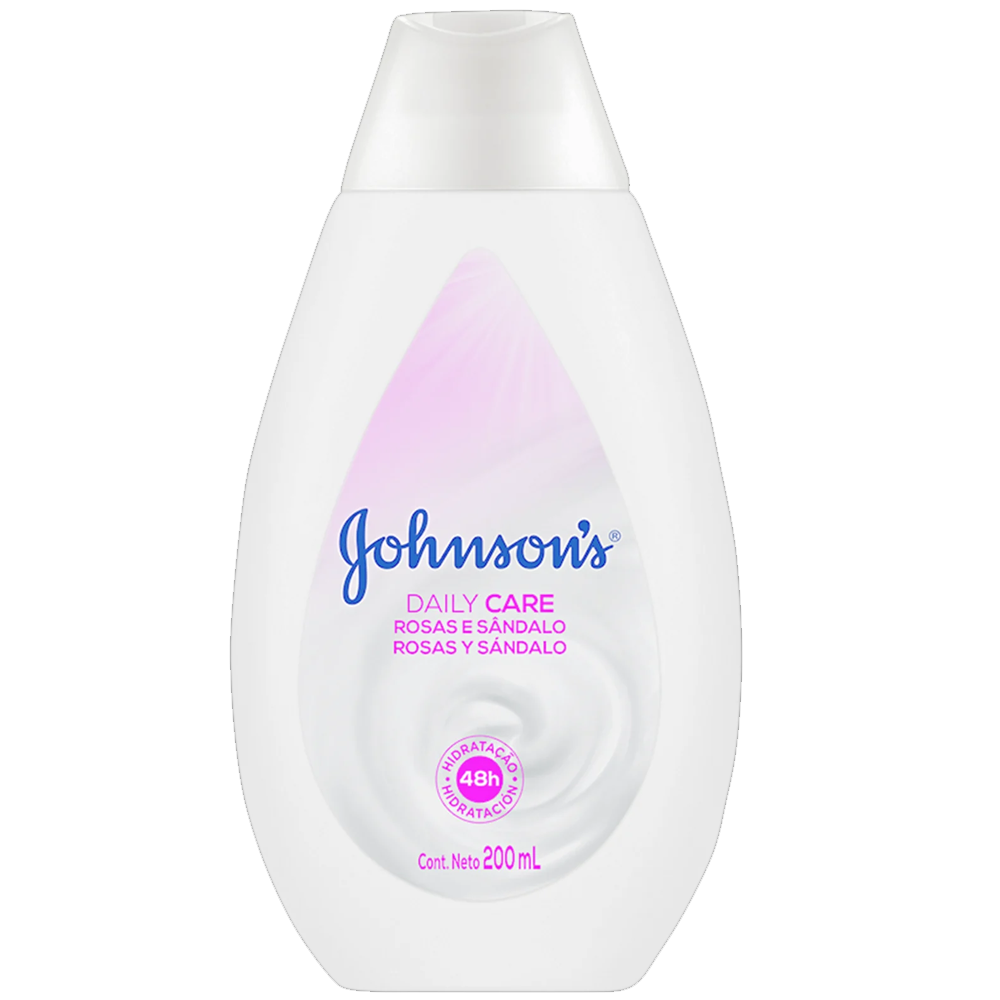 Johnsons Daily Care Loção Hidratante Rosas e Sândalo 200ml