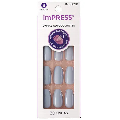 Kiss New York Impress Color Unhas Autocolantes Bailarina - Cloudless