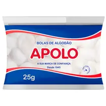 Apolo Bolas de Algodão 25g - Branco