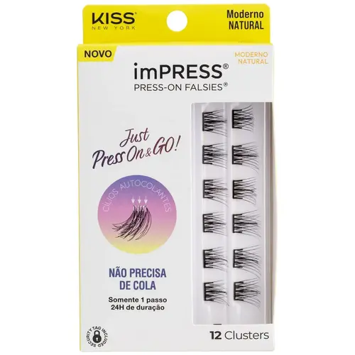 Kiss New York imPRESS Just Press & Go Mini Refil Cílios Autocolantes - Moderno Natural