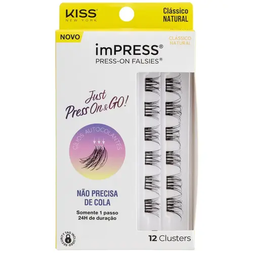 Kiss New York imPRESS Just Press & Go Mini Refil Cílios Autocolantes - Clássico Natural