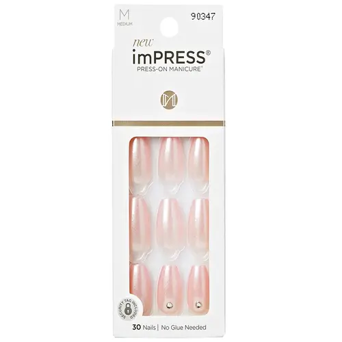 Kiss New York ImPRESS Unhas Autocolantes Média - Glazed Pink